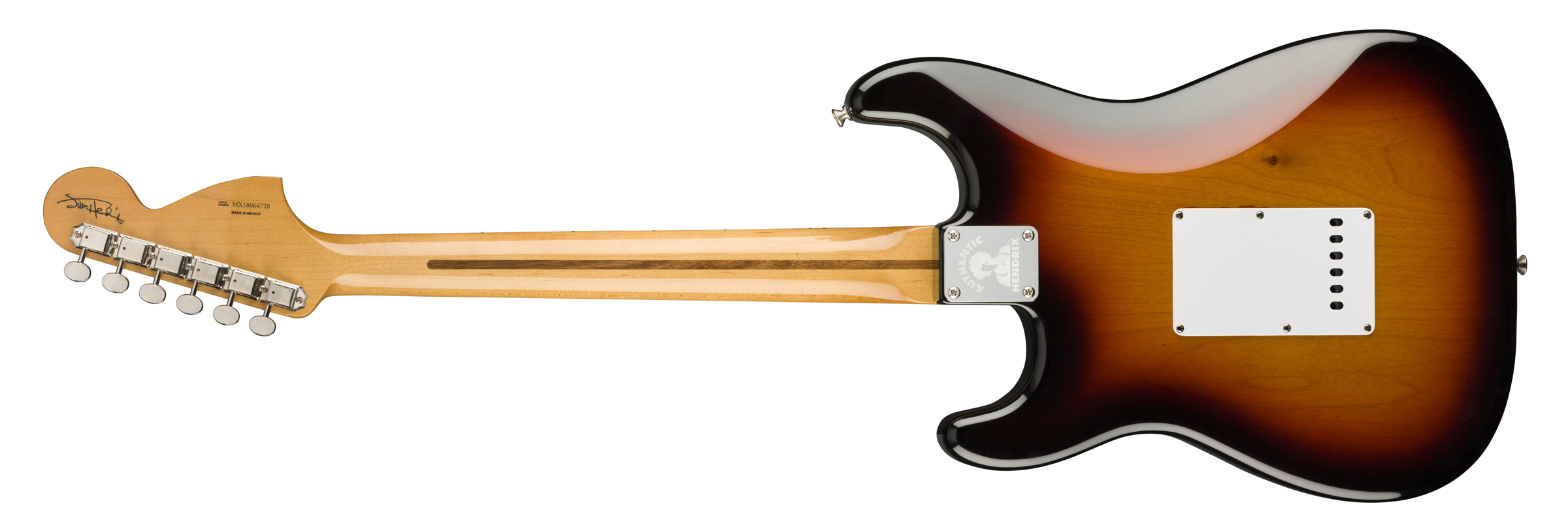 Jimi Hendrix Stratocaster 3 Color Sunburst背面画像 Jimi Hendrix Stratocaster 3 Color Sunburst背面画像