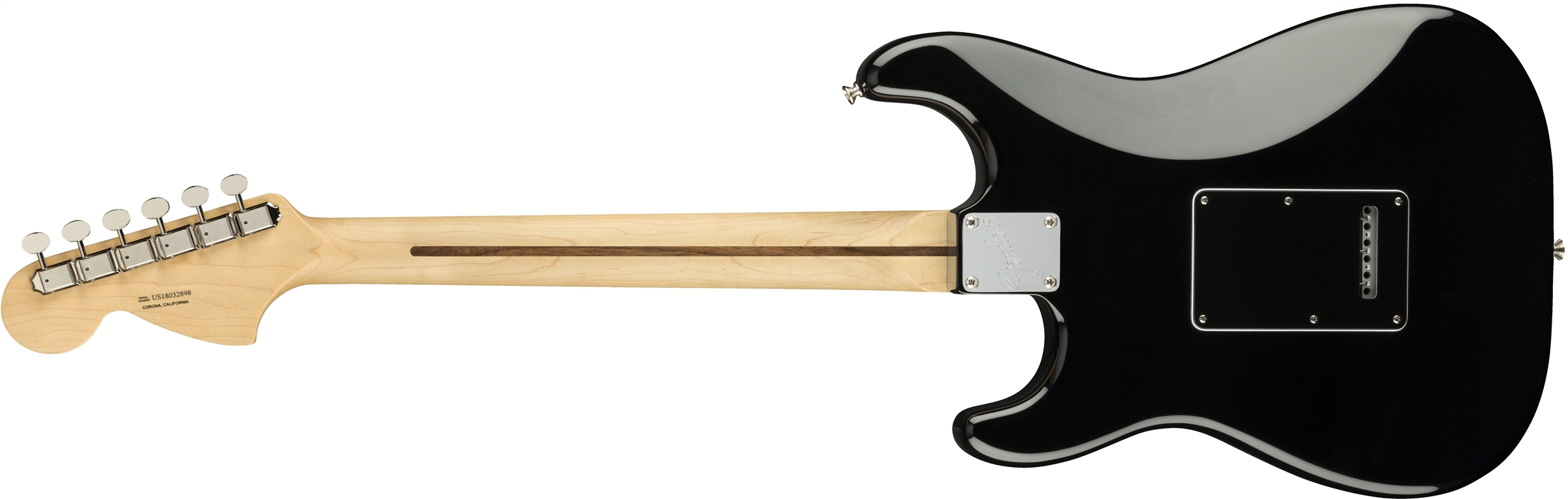 American Performer Stratocaster HSS Black背面画像 American Performer Stratocaster HSS Black背面画像