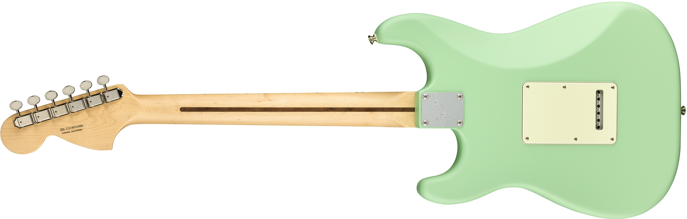 American Performer Stratocaster HSS Satin Surf Green背面画像 American Performer Stratocaster HSS Satin Surf Green背面画像