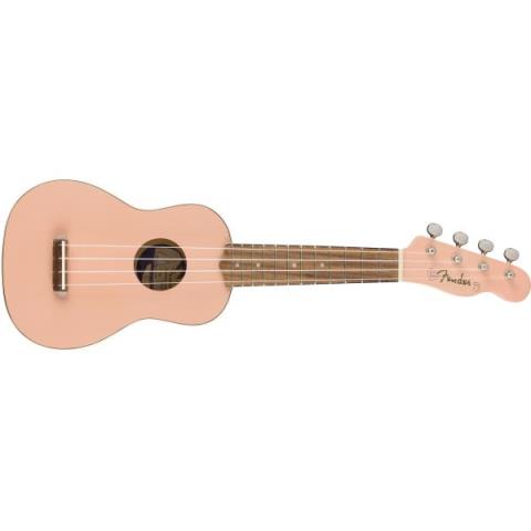 Fender-ソプラノウクレレVenice Soprano Uke, Walnut　Shell Pink