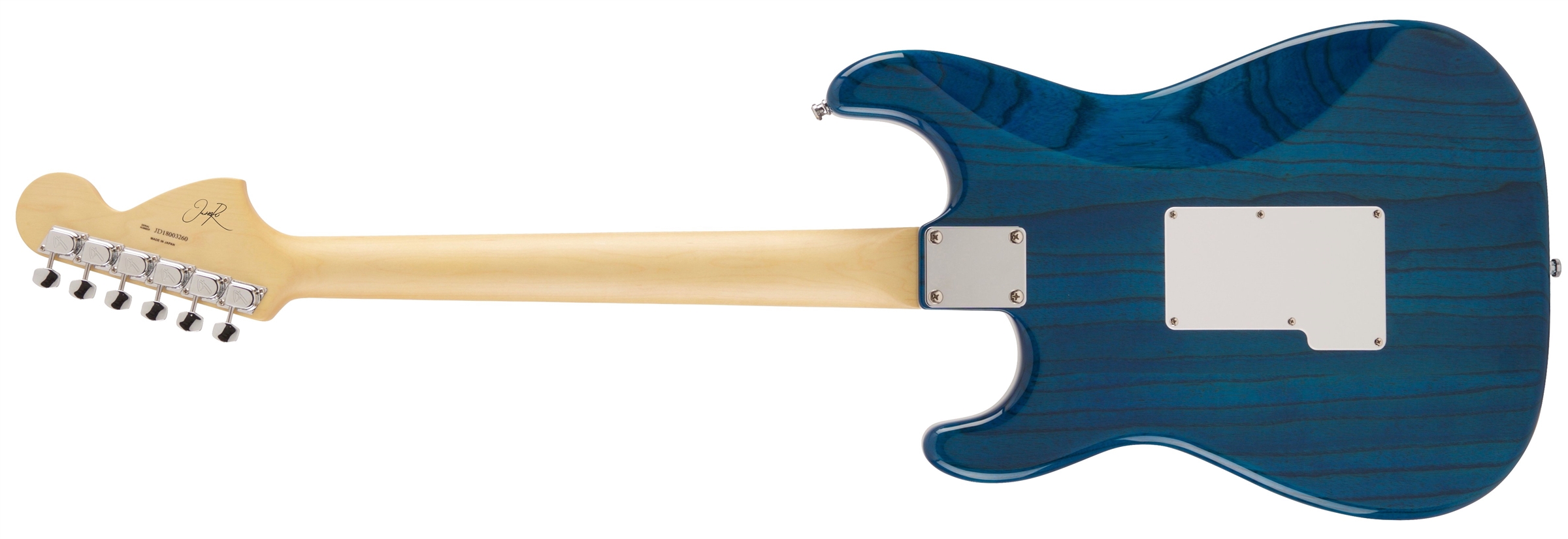 Michiya Haruhata Stratocaster Caribbean Blue Transparent背面画像