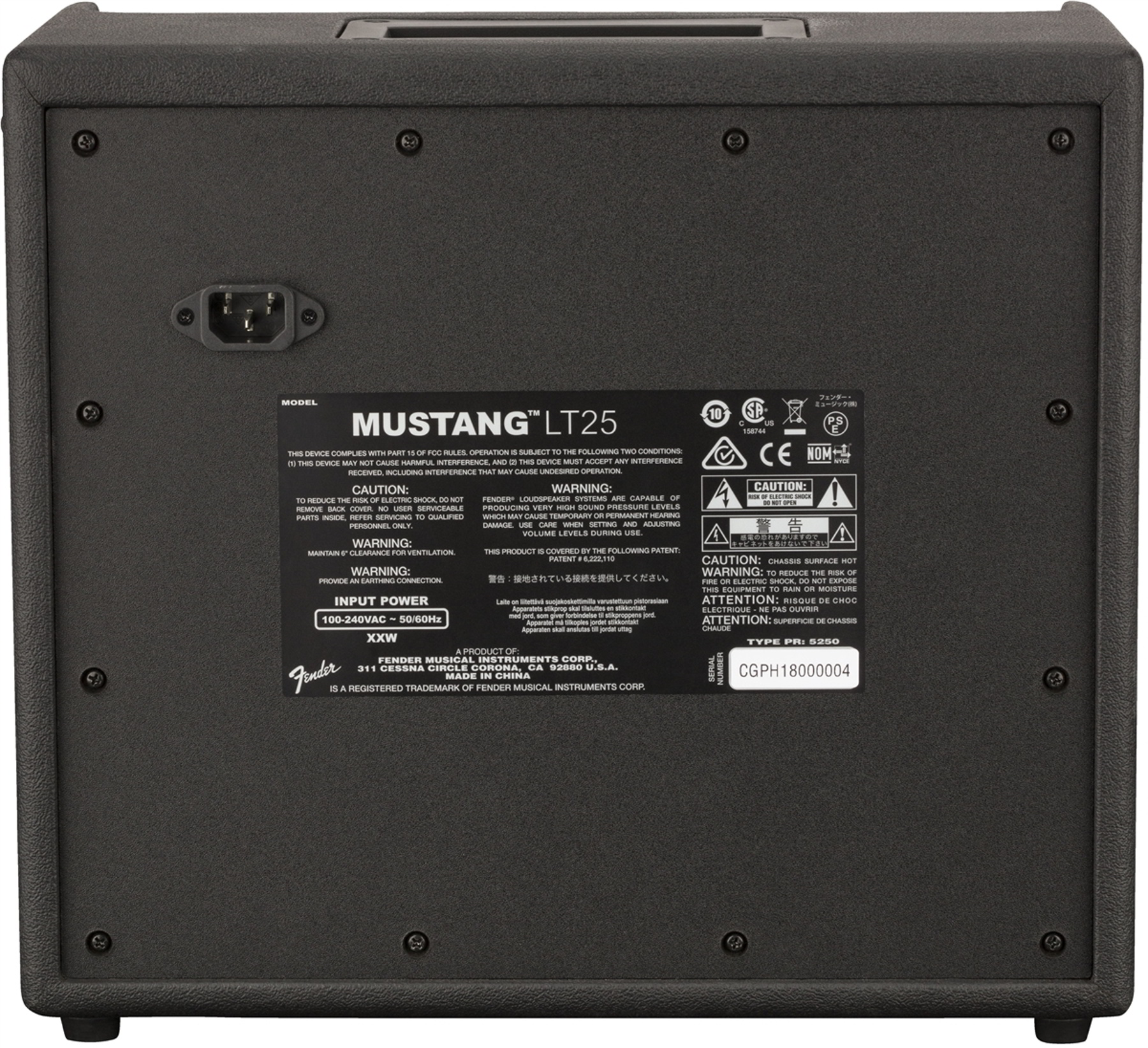 MUSTANG LT25背面画像 MUSTANG LT25背面画像