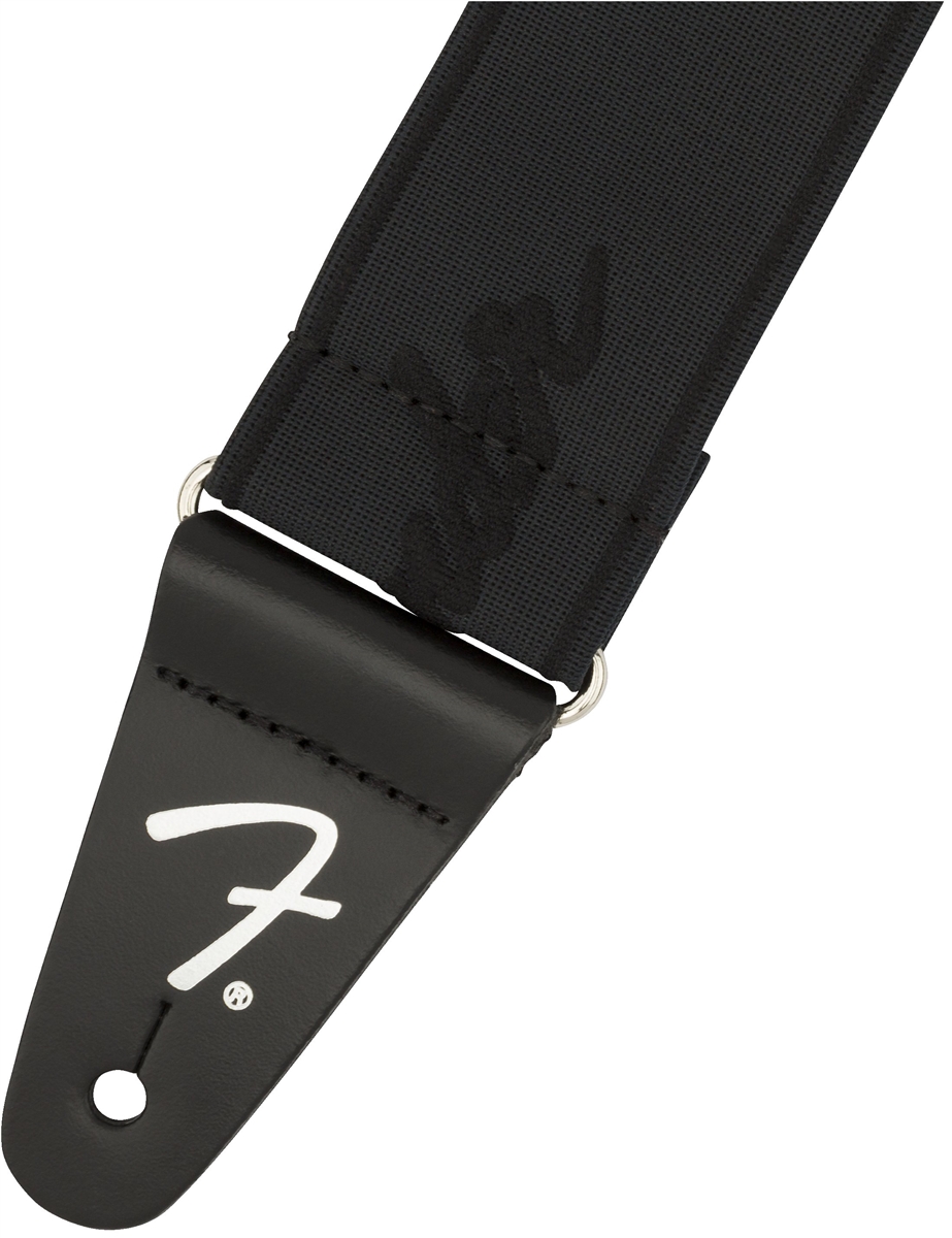 Fender WeighLess Running Logo Strap Black追加画像 Fender WeighLess Running Logo Strap Black追加画像