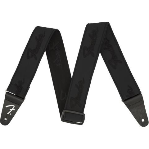 Fender-ストラップFender WeighLess Running Logo Strap Black