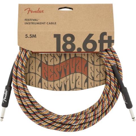 Fender-シールドケーブルFestival Instrument Cable, Rainbow 18.6FT