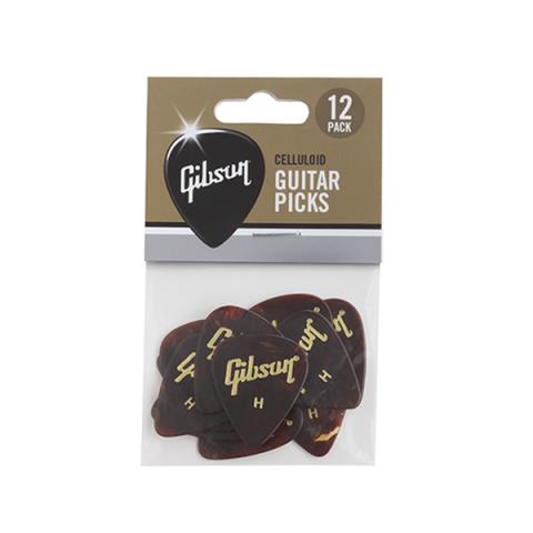 Gibson-ピック12枚セットAPRT12-74H Tortoise Picks Heavy