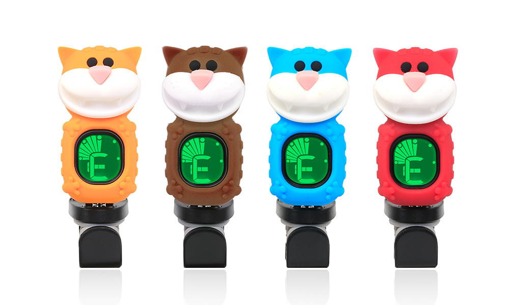 B72 Clip-on Cartoon Cat Tuner Yellow追加画像 B72 Clip-on Cartoon Cat Tuner Yellow追加画像