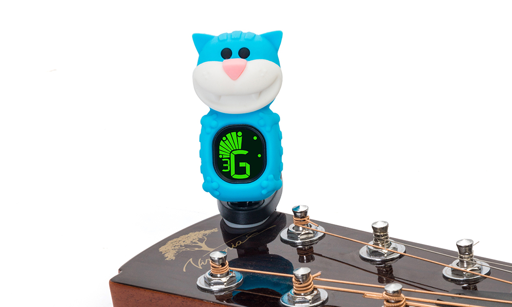 B72 Clip-on Cartoon Cat Tuner Yellowヘッド画像 B72 Clip-on Cartoon Cat Tuner Yellowヘッド画像