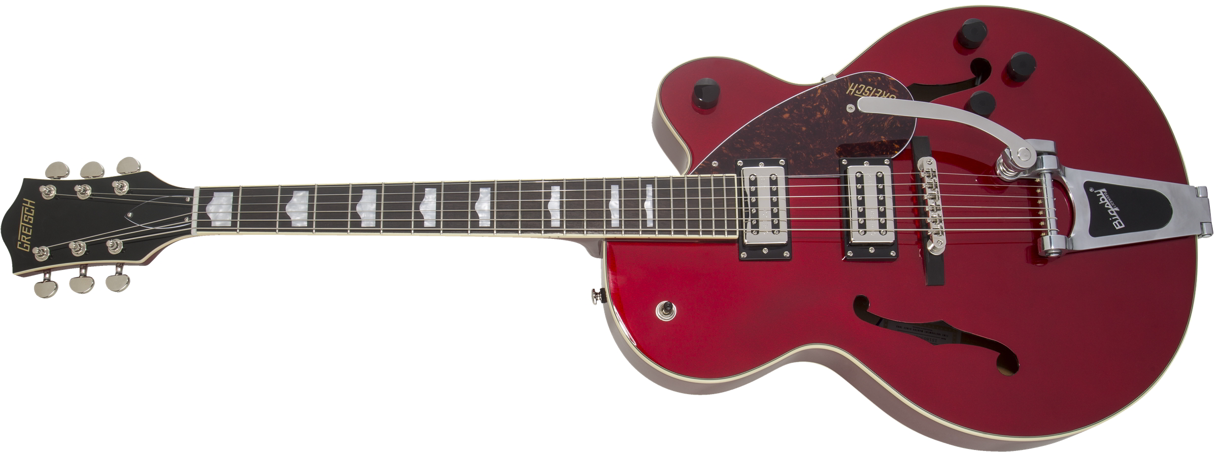 G2420T Streamliner Hollow Body with Bigsby, Laurel Fingerboard, Broad'Tron BT-2S Pickups, Candy Apple Red追加画像