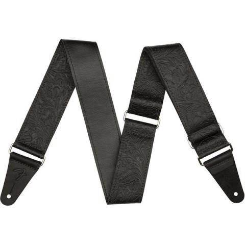 Fender-ストラップTooled Leather Guitar Strap  Black