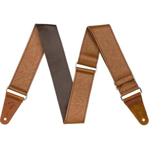 Fender-ストラップTooled Leather Guitar Strap  Brown
