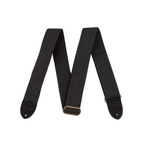 Fender-ストラップCotton/Leather Strap Black