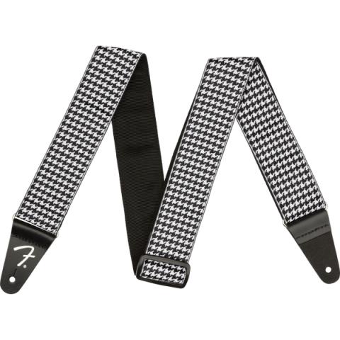 Fender-Houndstooth Jacquard Strap White