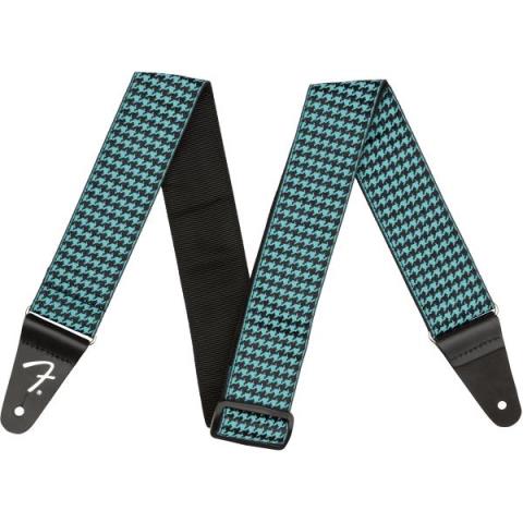Fender-Houndstooth Jacquard Strap Teal
