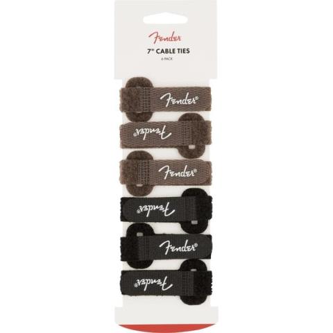 Fender-ケーブルタイCable Ties 7", Black/Brown