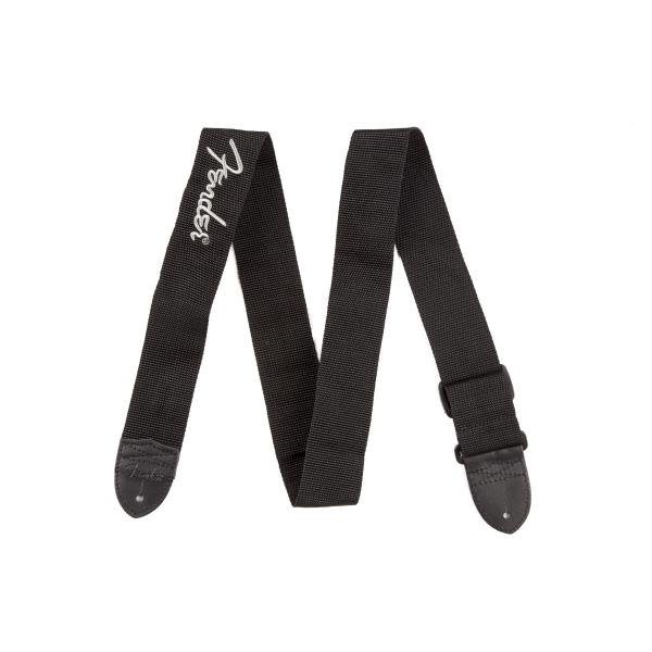 Fender-ストラップFender 2" Black Poly Strap w/ Grey Fender Logo