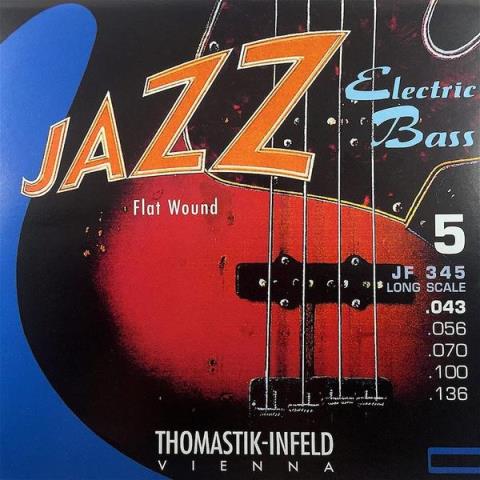 THOMASTIK INFELD-6弦エレキベースフラットワウンド弦JF346 6弦 Nickel Flatwound Medium 33-136