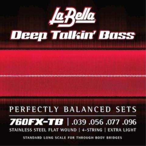La Bella-エレキベースフラットワウンド弦760FM-TB Flatwound for Thrubody 49-109