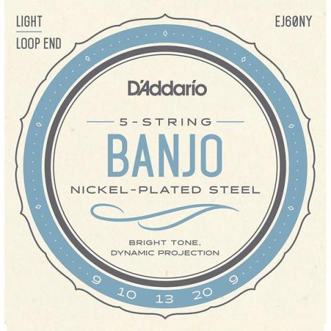 D'Addario-バンジョー弦
EJ60NY 5-String Banjo, Nickel Plated, Light, 9-20