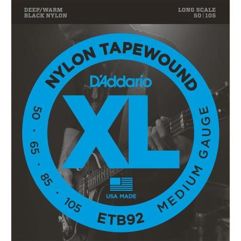 D'Addario-エレキベース弦ETB92 Black Nylon Medium 50-105