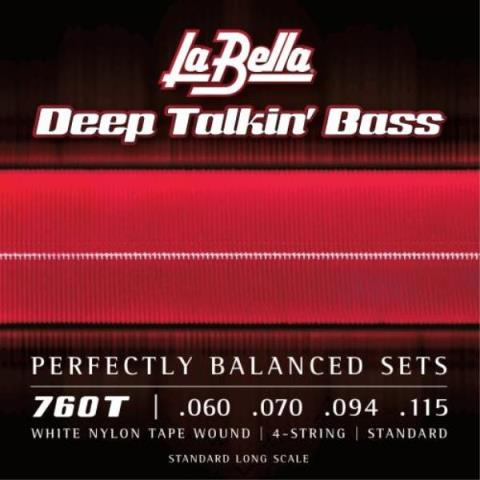 La Bella-エレキベース弦760T White Nylon Tape 60-115