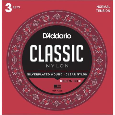 D'Addario-クラシックギター弦3パックセットEJ27N-3D Normal 29-45