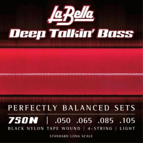 La Bella-エレキベース弦750N Black Nylon Tape Wound 50-105