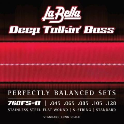 La Bella-5弦エレキベースフラットワウンド弦760FS-B 5弦 Flatwound 45-128