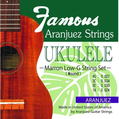 Famous-ウクレレ弦Marron Low-G Set