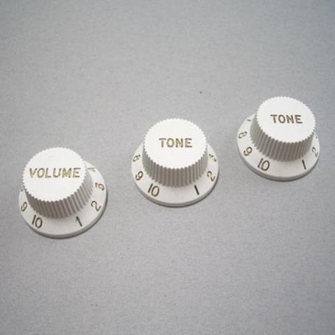 Montreux-コントロールノブセット817 Strat 1V2T knob set White