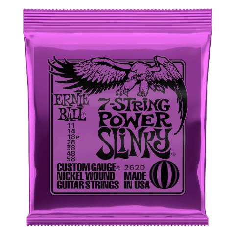 ERNIE BALL-エレキギター弦2620 Power Slinky 7弦 11-58