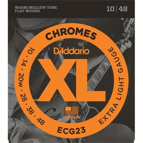 D'Addario-エレキギターフラットワウンド弦ECG23 Extra Light 10-48