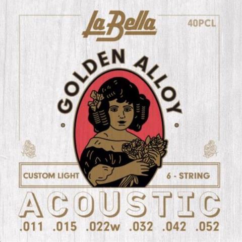 La Bella-アコースティックギター弦40PCL Custom Light 11-52