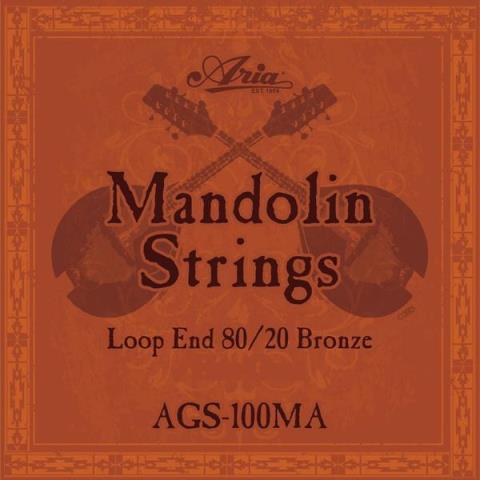 Aria-マンドリン弦AGS-100MA Mandolin 80/20 Bronze Loop-End