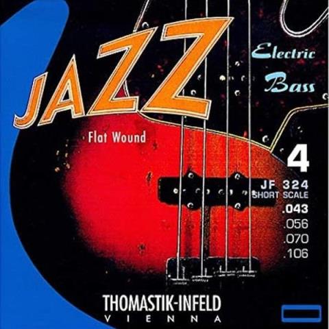 THOMASTIK INFELD-エレキベースフラットワウンド弦JF324 Nickel Flatwound Short Scale Medium 43-106