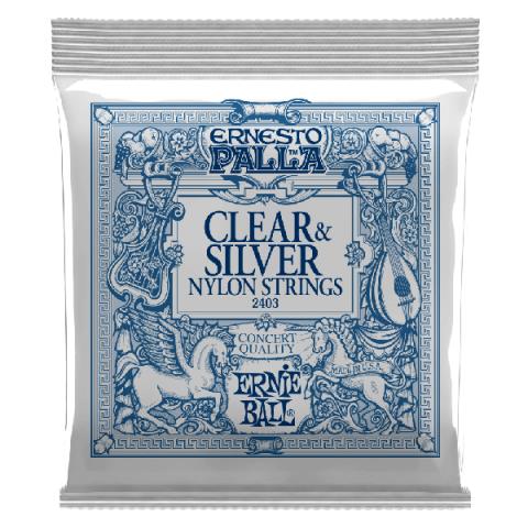 ERNIE BALL-クラシックギター弦2403 Clear & Silver Nylon Medium Tension