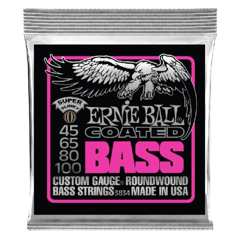 ERNIE BALL-エレキベース弦3834 Super Slinky Coated 45-100