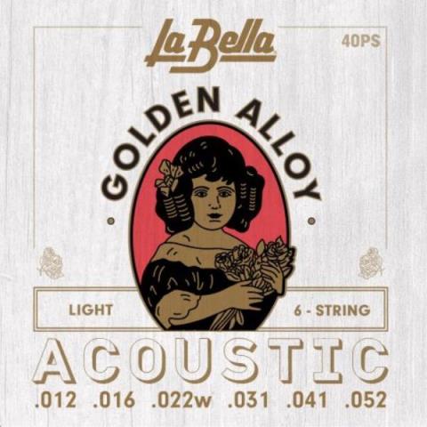 La Bella-アコースティックギター弦40PS Light 12-52