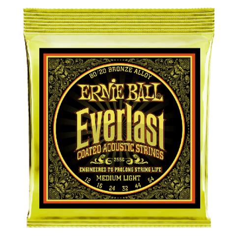 ERNIE BALL-アコギ弦2556 Everlast Medium Light Coated 80/20 12-54
