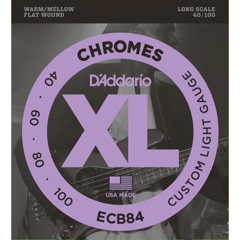 D'Addario-エレキベースフラットワウンド弦ECB84 Custom Light 40-100