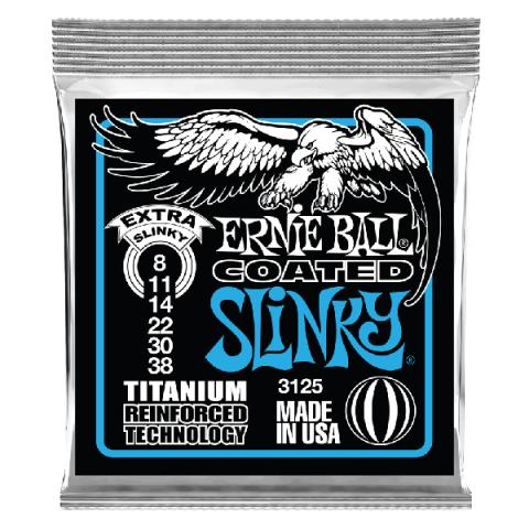 ERNIE BALL-エレキギター弦3125 Extra Slinky Coated Titanium RPS 08-38