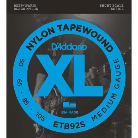 D'Addario-エレキベース弦ETB92S Black Nylon Short Scale, Medium 50-105