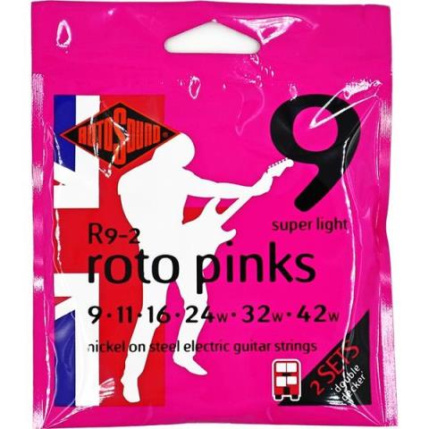 ROTOSOUND-エレキギター弦
R9-2 Nickel Super Light 09-42 2Pack Set