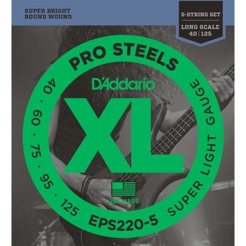 D'Addario-5弦エレキベース弦EPS220-5 5弦 Super Light 40-125