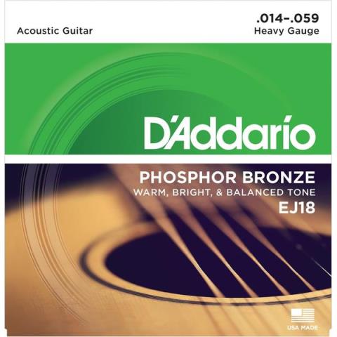 D'Addario-アコースティックギター弦EJ18 Heavy 14-59