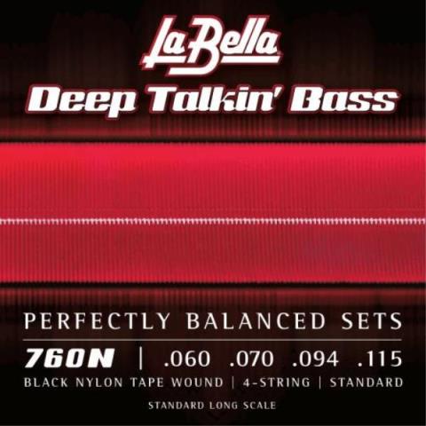 La Bella-エレキベース弦760N Black Nylon Tape Wound 60-115