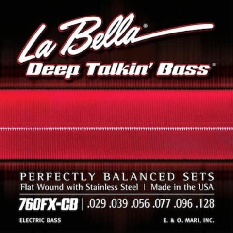 La Bella-6弦エレキベースフラットワウンド弦760FX-CB 6弦 Flatwound 29-128