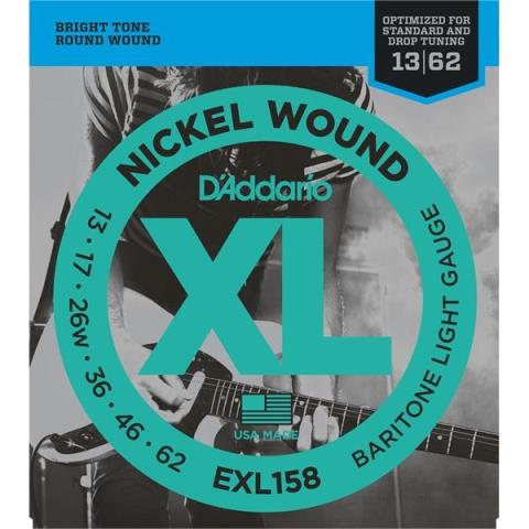 D'Addario-バリトンエレキギター弦EXL158 Baritone-Light 13-62