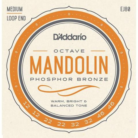 D'Addario-マンドリン弦EJ80 Octave Mandolin, Medium 12-46