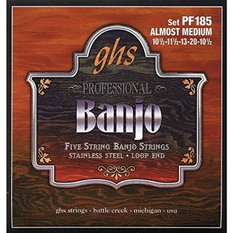 GHS-5弦バンジョー弦PF185 5弦Banjo Almost Medium 10.5-20